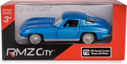 Kovový model RMZ City Chevrolet Corvette Stingray Split Window 1963 1:35 modrý