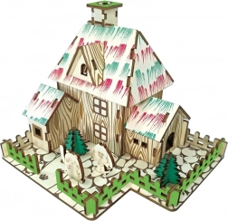 Drevené 3D puzzle čarodejnícka chyža WOODCRAFT