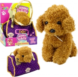 Plyšový psík v kabelke hnedý