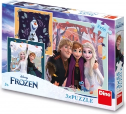 puzzle disney frozen radostná jeseň 3x55 dielikov