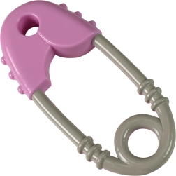 Hrkálka pre bábätko ružovo-sivá