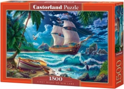 Puzzle 1500 dielikov – Loď a pláž Prvá noc Nová zem