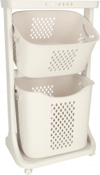 Dvojposchodový pojazdný organizér na bielizeň a hračky