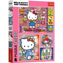 Puzzle 2x200 Hello Kitty a priatelia