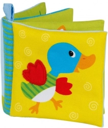 Bavlnená farebná šuštivá knižka s pískacím Zvieračkami