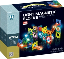 Magnetická svietiaca guľôčková dráha 49 ks