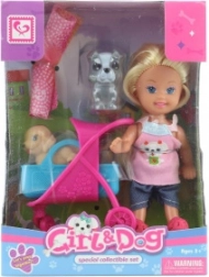 Bábika s kočíkom pre domácich miláčikov