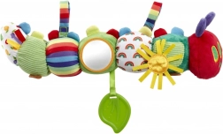 Textilná hračka Veľmi hladná húsenica – aktívne plyšové hrkálka a hryzátko