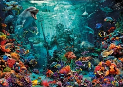 Puzzle Poseidon na koralovom útese 1000 dielikov