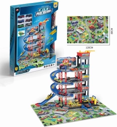 Mega viacúrovňové parkovisko s podložkou a doplnkami