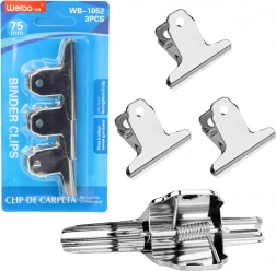 Súprava kovových kancelárskych klipov 75 mm 3 ks