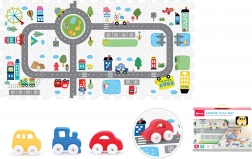 Mäkké penové bloky s autíčkom – mesto, 8 ks