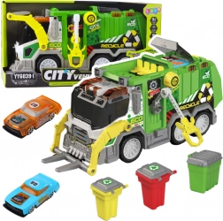 Mestské smetiarske autá so svetlami a zvukmi