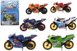 Pretekárska motorka hračka kov/plast 8 cm