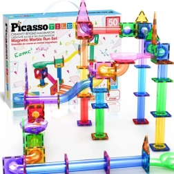 Magnetická guľôčková dráha PICASSO – stavebnica 50 ks