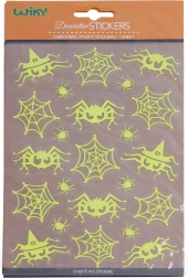 Svietiace nálepky v tme pavúky 25 × 14,4 cm halloween