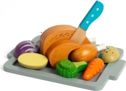 Bigjigs Toys Drevená hracia sada na pečené kura