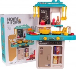 Detská kuchynka s osvetlením a zvukmi, 43 dielov – Modrá