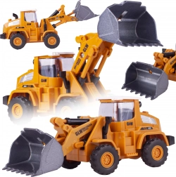 kovový bager–nakladač s ručným frikčným pohonom