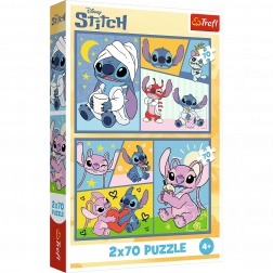 Puzzle 2x70 - Disney Lilo a Stich - Bez nudy so Stitchem