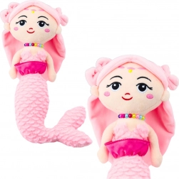 Roztomilá ružová plyšová morská panna 32cm