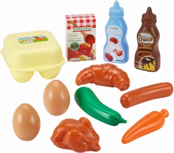 Écoiffier detské raňajky v sieťke, sada potravín 11 ks