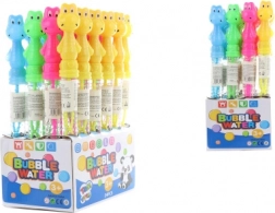 Bublifuk žaba – plastová tuba s motívom dinosaura, 26 cm