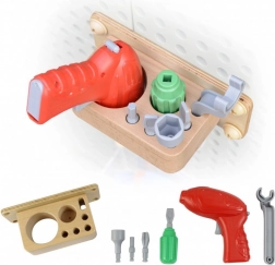 Masterkidz sada náradia s vŕtačkou a 8 prvkami pre vedecko-kreatívnu tabuľu STEM