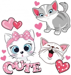 Nálepky Roztomilé Mačky nažehlovací arch