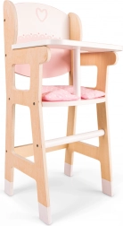 Drevená jedálenská stolička pre bábiky s vankúšikom