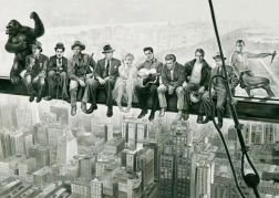 SCHMIDT Puzzle Obedová prestávka, paródia slávnej fotografie, 1000 dielikov