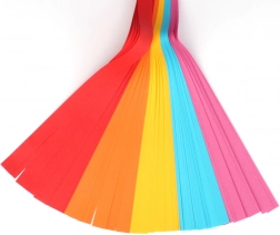 Sada farebných papierových pásikov na pletenie a tvorenie 250 ks