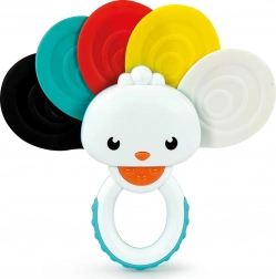 Clementoni Baby hrkálka a hryzadlo dúhový páv 2 v 1