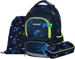 Školský set OXY NEXT Gamer – batoh, peračník a vrecko na prezuvky