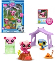 Sada 3 figúrok Littlest Pet Shop Kempovanie