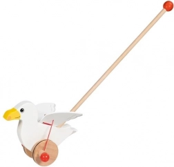 Drevená hračka na tlačenie – čajka Jonas