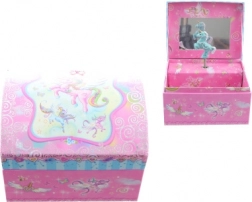 Ružová hracia šperkovnica s jednorožcom a baletkou