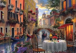 Puzzle 6000 dielikov romantická večera v Benátkach