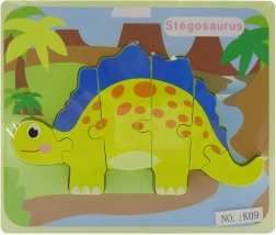 Vkladacie puzzle dinosaurus drevené