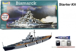 revell starter kit bismarck 1:1200 – štartovacia sada modelu bojovej lode