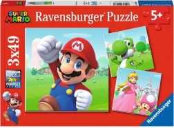 RAVENSBURGER detské puzzle SUPER MARIO 3×49 dielikov