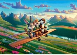 Puzzle Odvážni piloti 100 dielov