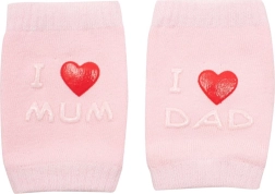Detské nákolenníky s ABS I love mum & dad – ružové