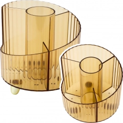 Organizér na školské potreby priehľadný žltý