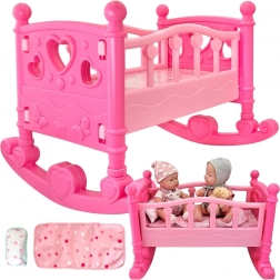 Ružová kolíska pre bábiky Woopie Royal