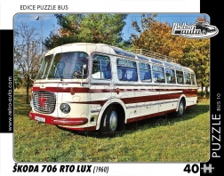 RETRO-AUTA Puzzle AUTOBUS Škoda 706 RTO LUX (1960) 40 dielikov