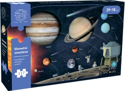 Interaktívne drevené puzzle slnečná sústava A4