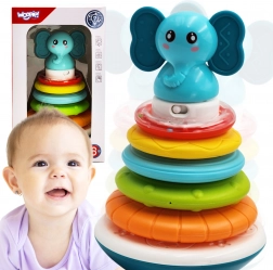 Interaktívna veža Sloník s krúžkami od Woopie Toys