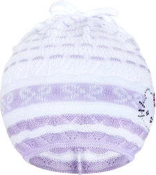Pletená čiapočka-šatka New Baby mačička fialová 3–4 roky