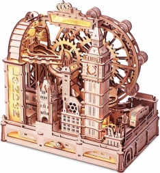 Rokr 3D drevené puzzle Londýn – mechanický model s guľôčkovou dráhou, 431 dielikov
